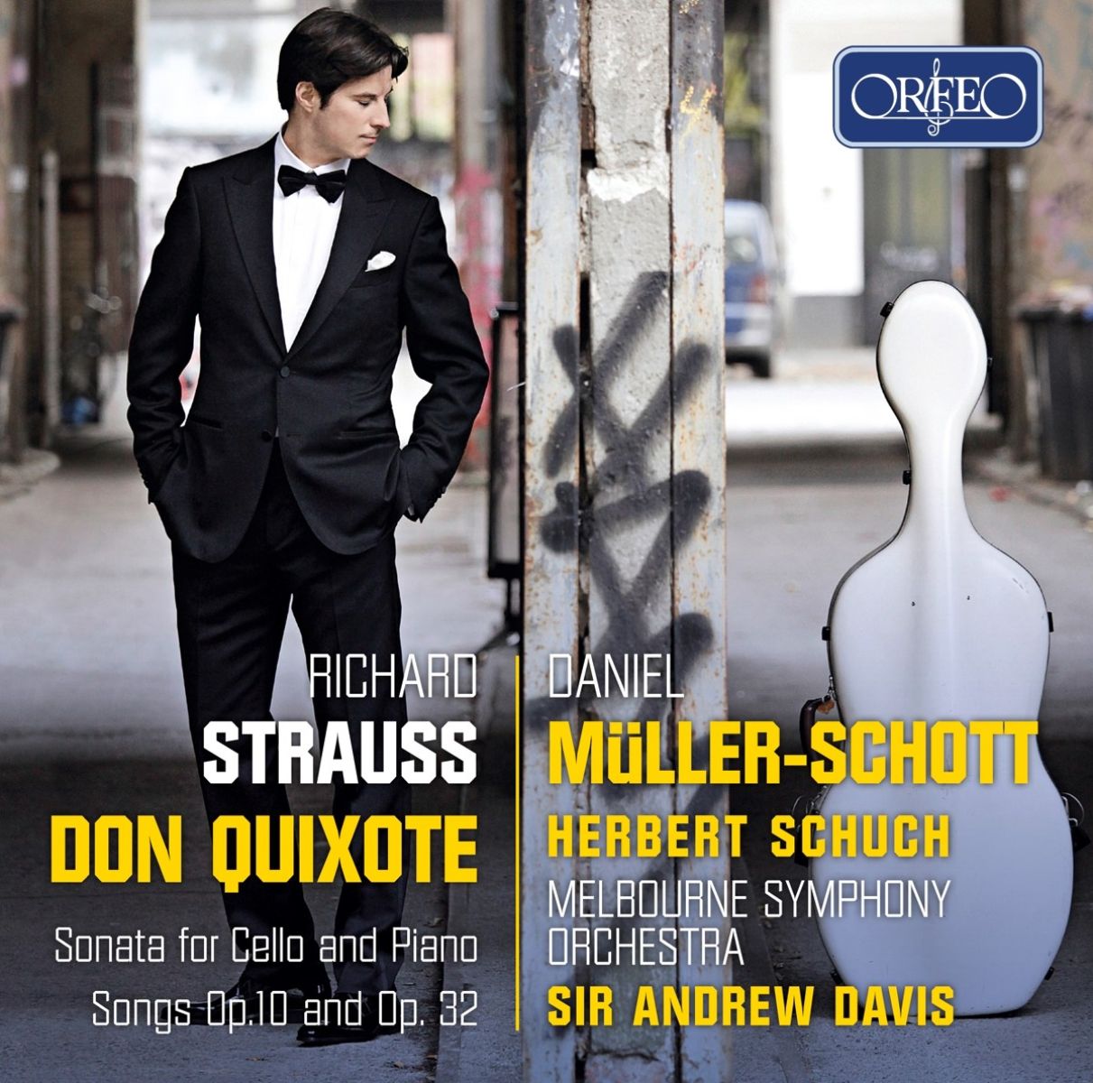 Afbeelding van Daniel Müller-Schott, Herbert Schuch, Melbourne Symphony Orchestra, Andrew Davis - Strauss: Don Quixote | Sonata For Cello And Piano | Songs Op. 10 And Op. 32