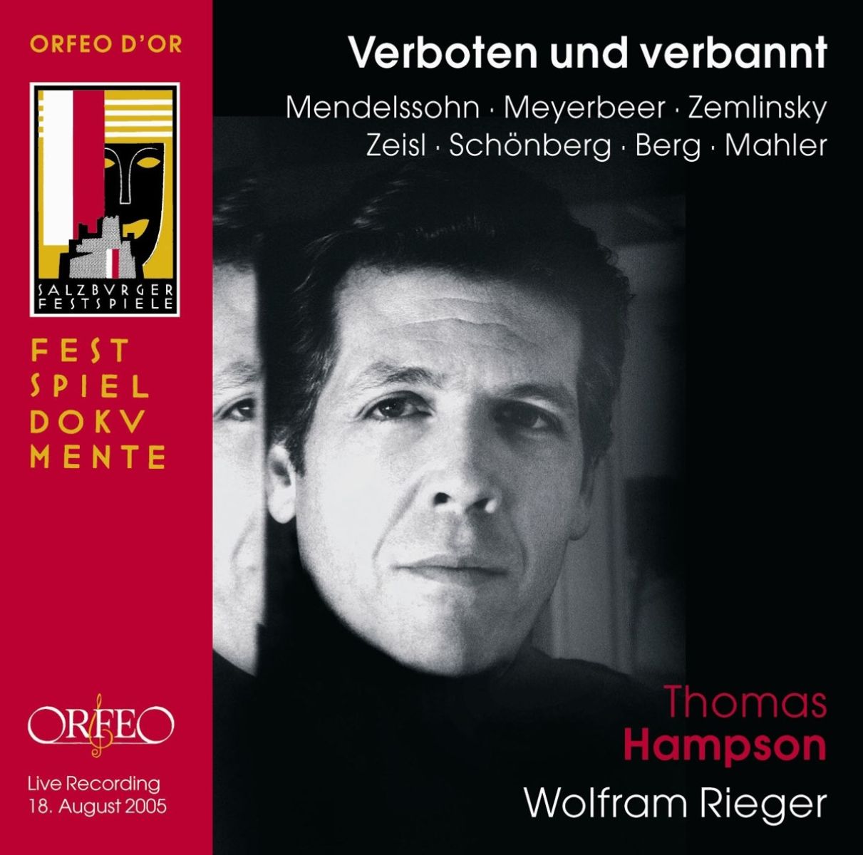 Afbeelding van Thomas Hampson & Wolfram Rieger - Mendelssohn: Verboten Und Verbannt