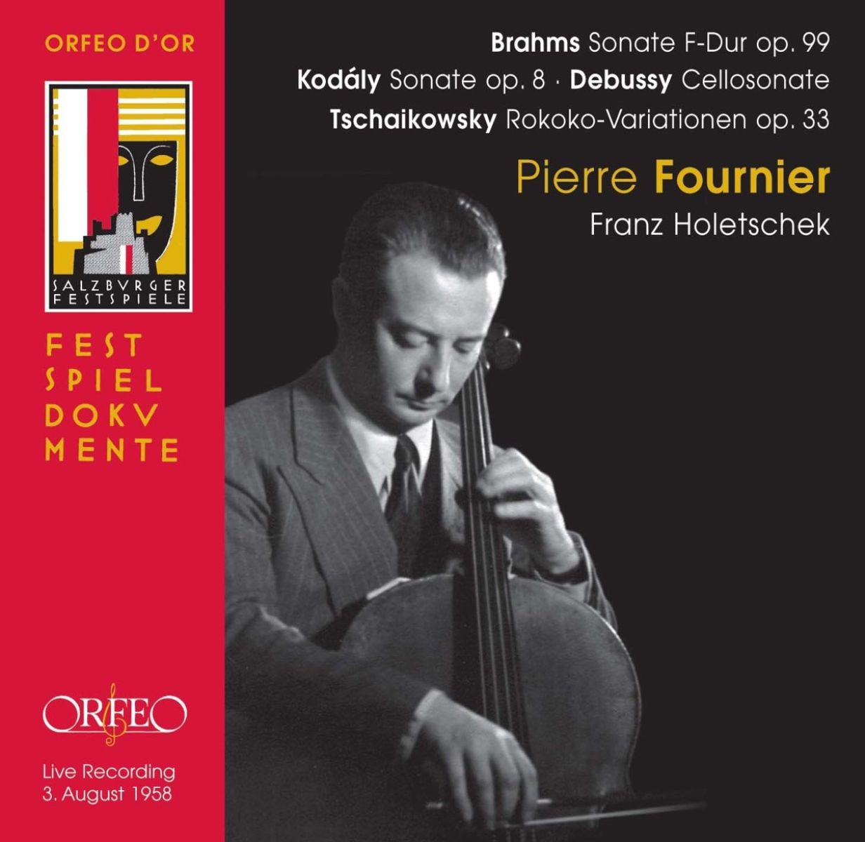 Afbeelding van Pierre Fournier, Franz Holetschek - Sonate F-Dur | Sonate Op.8 | Cellosonate | Rokoko-Variationen