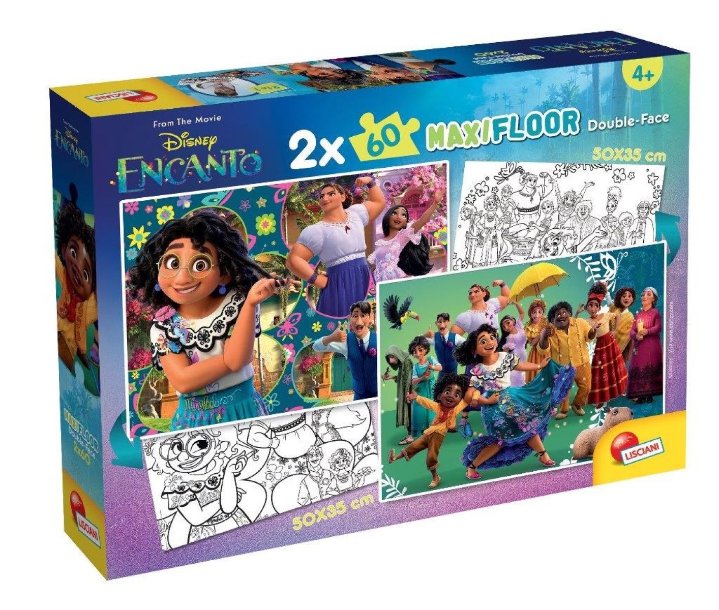 Afbeelding van Disney Encanto - Puzzel Kleurplaat (2 x 60 stukjes)