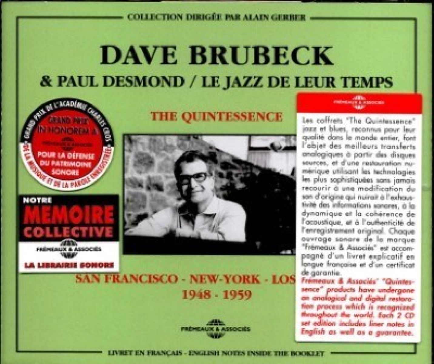 Dave Brubeck & Paul Desmond - Le Jazz De Leur Temps - The Quintessence (San Francisco - New York - Los Angeles) 1948 -1959