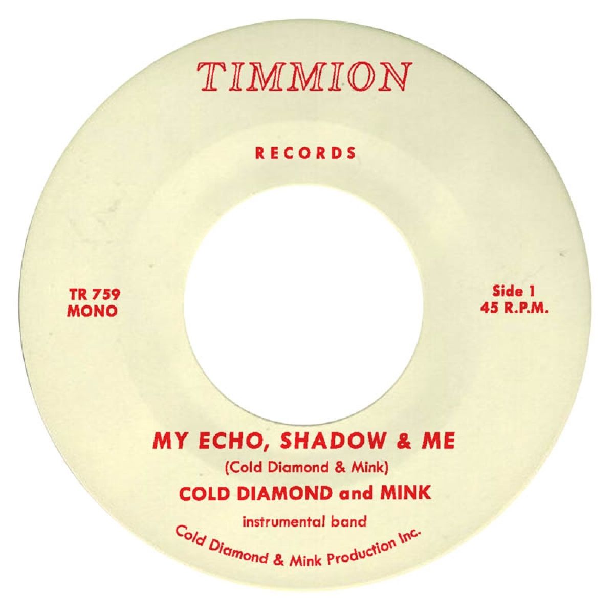 Afbeelding van Cold Diamond, Mink & Jonny Benavidez - My Echo, Shadow & Me / Playing The Fool