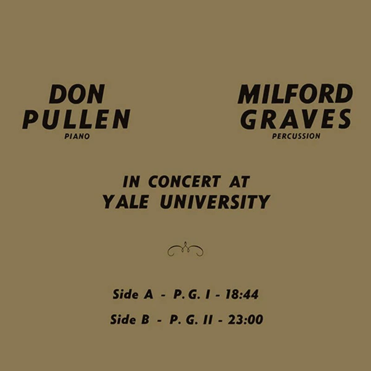 Afbeelding van Milford Graves & Don Pullen - In Concert At Yale University