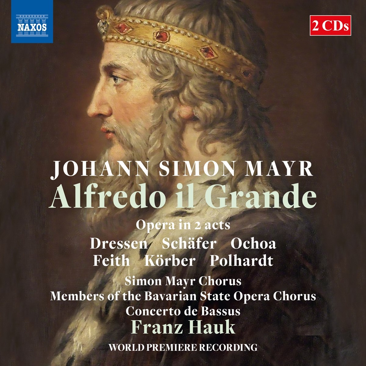 Afbeelding van Marie-Luise Dreßen, Markus Schäfer, Daniel Ochoa, Anna Feith, Simon Mayr Chorus, Chor Der Bayerischen Staatsoper, Concerto de Bassus, Franz Hauk - Mayr: Alfredo Il Grande