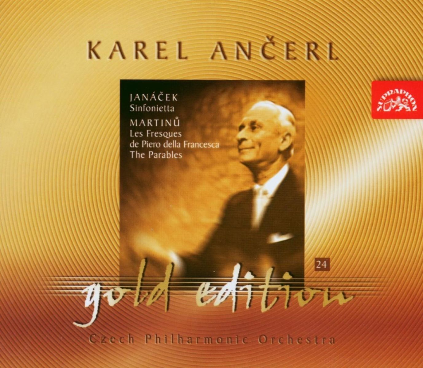 Afbeelding van Czech Philharmonic Orchestra, Karel Ančerl - Ancerl Gold Edition 24. Janácek: Sinfonietta - Martinů: Les Fresques de Piero della Francesca, The Parables