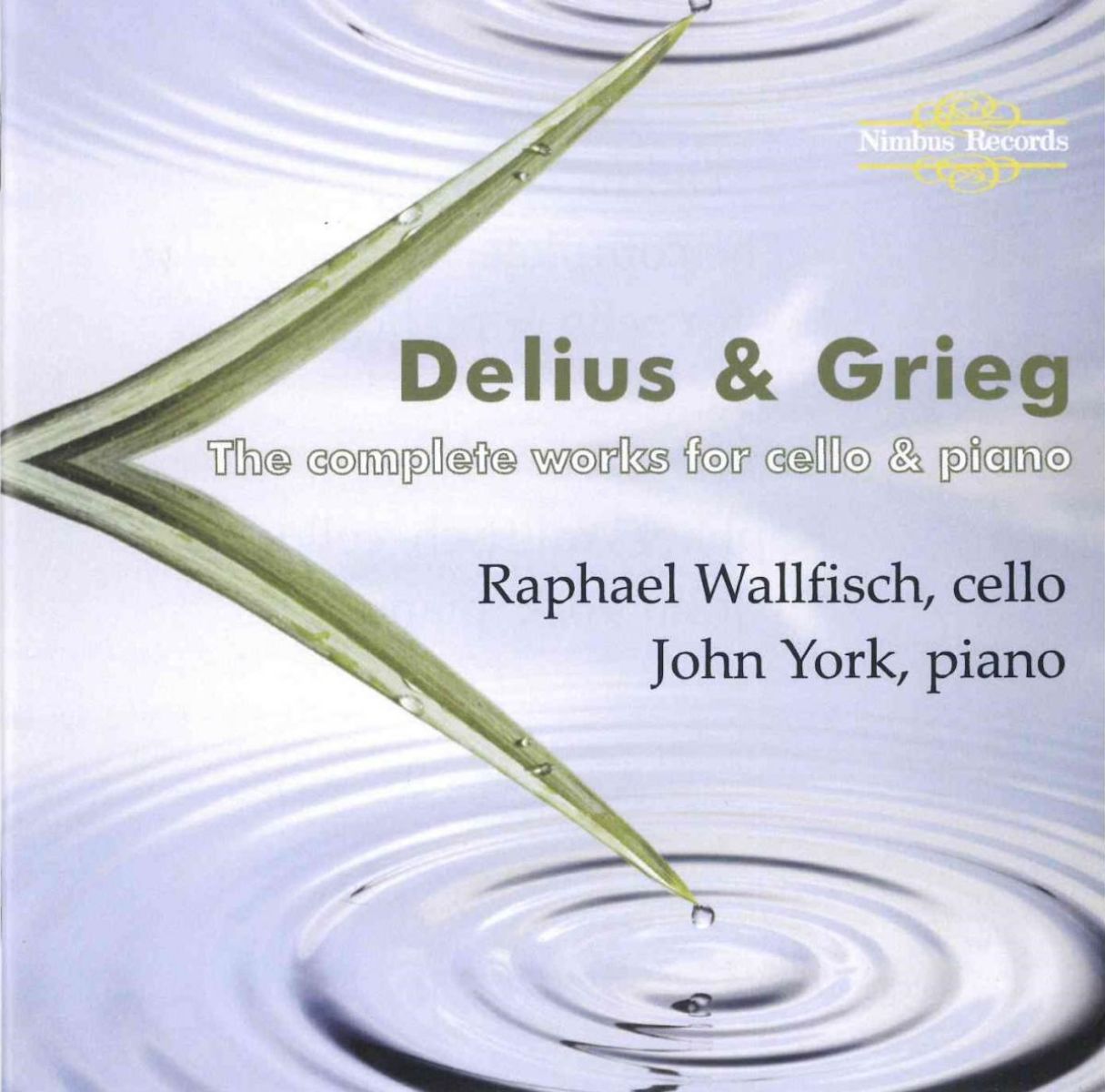 Afbeelding van Raphael Wallfisch & John York - Delius & Grieg: The Complete Works For Cello & Piano