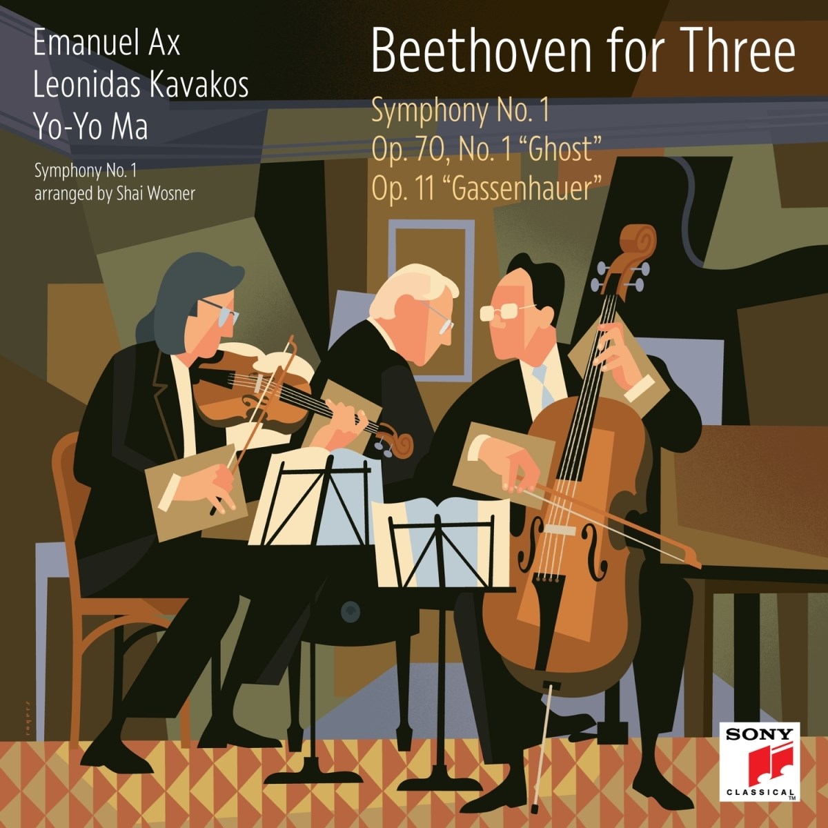 Afbeelding van Yo-Yo Ma, Leonidas Kavakos & Emanuel Ax - Beethoven For Three: Symphony No. 1 / Op. 70, No.1 "Ghost"/ Op.11 "Gassenhauer"