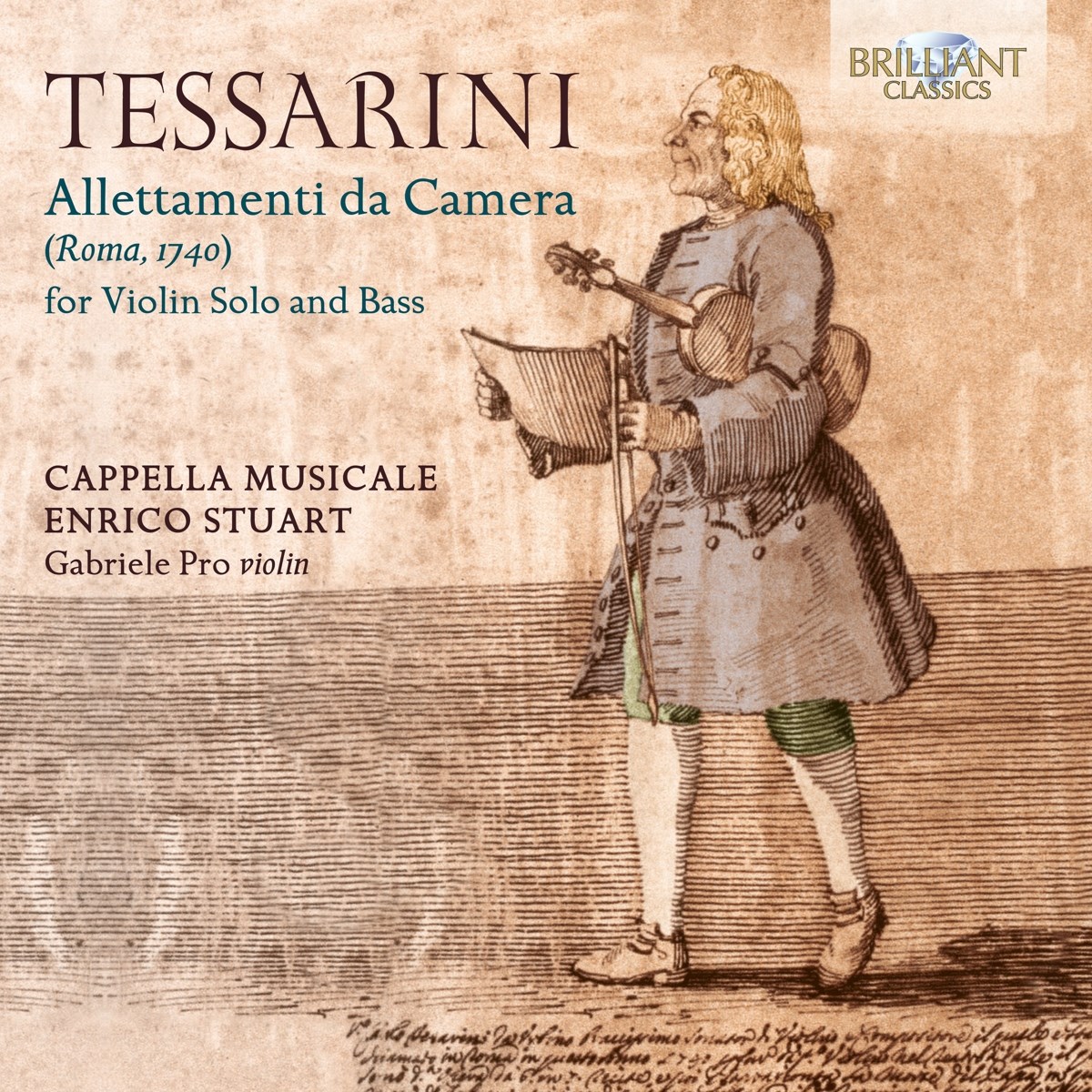 Afbeelding van Gabriele Pro, Cappella Musicale & Enrico Stuart - Tessarini: Allettamenti Da Camera For Violin Solo And Bass
