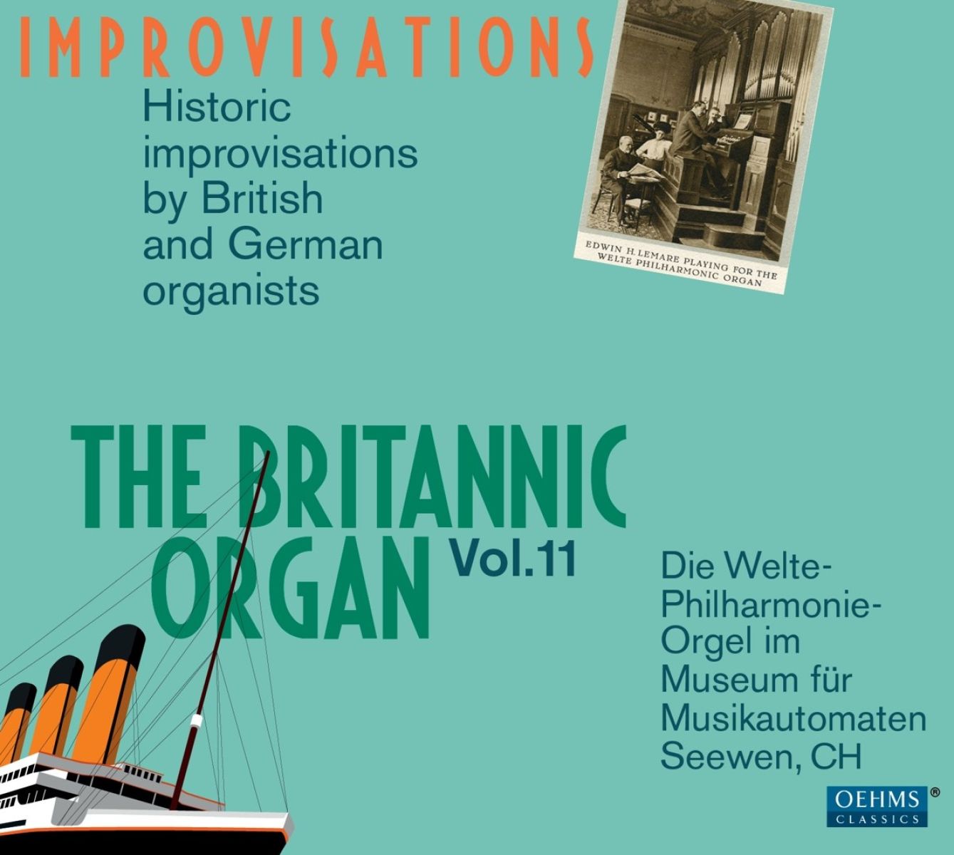 Afbeelding van Various Artists - The Britannic Organ Vol. 11: Historic Improvisations By British And German Organists