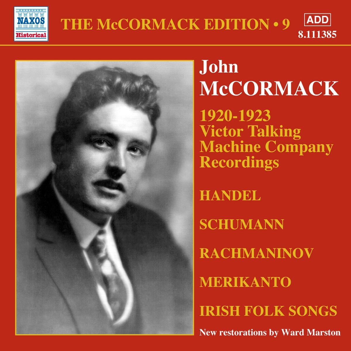 Afbeelding van John McCormack - McCormack: 1920-1923 Victor Talking Machine Company Recordings