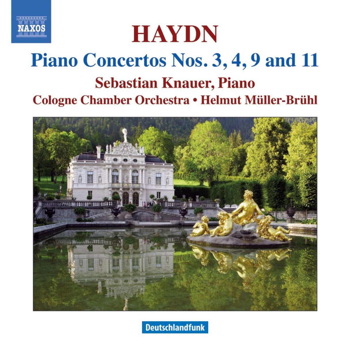 Afbeelding van Sebastian Knauer, Cologne Chamber Orchestra, Helmut Müller-Brühl - Haydn: Piano Concertos Nos. 3, 4, 9 & 11