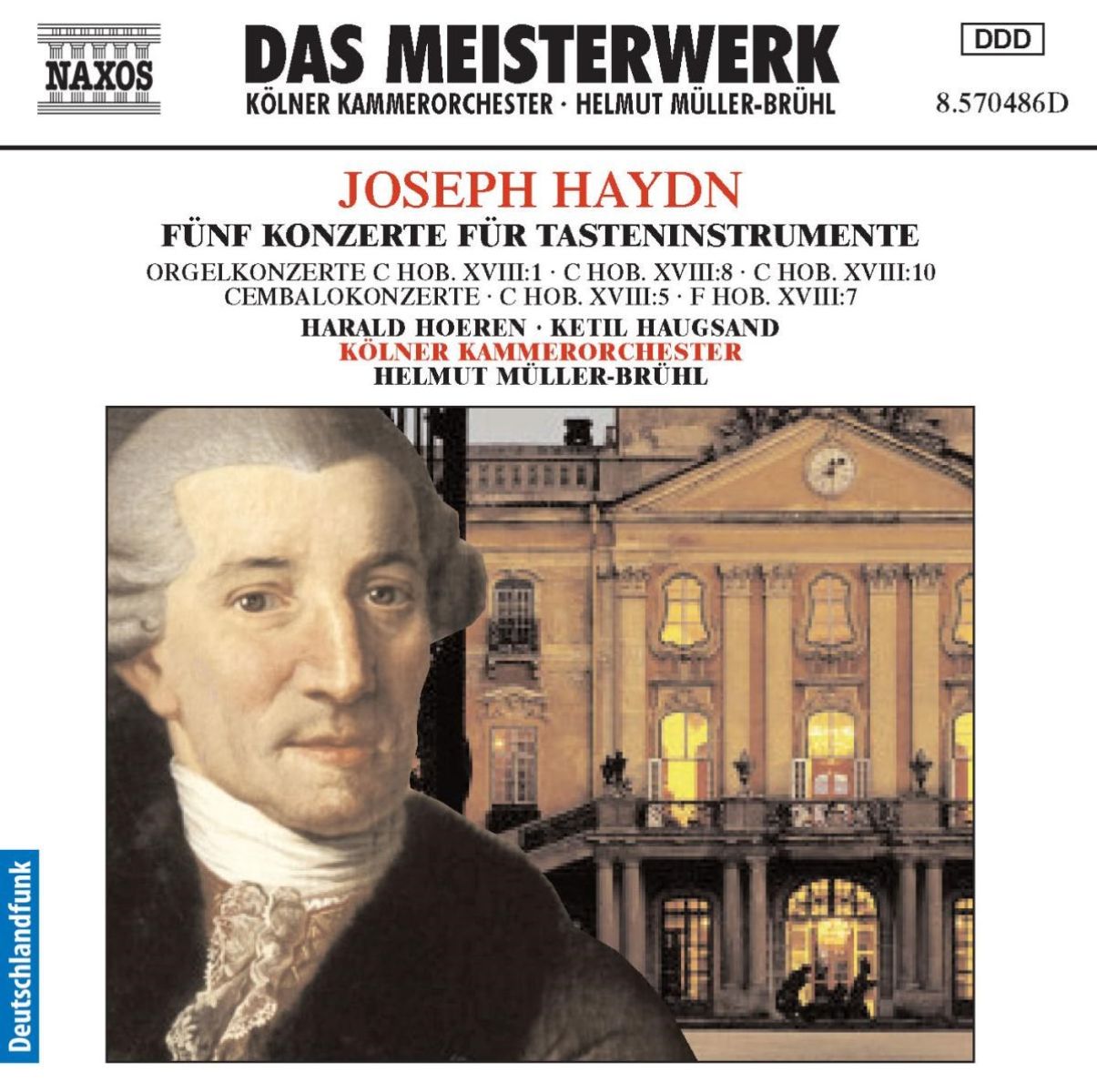 Afbeelding van Harald Hoeren, Ketil Haugsand, Kölner Kammerorchester, Helmut Müller-Brühl - Haydn: Fünf Konzerte Für Tasteninstrumente