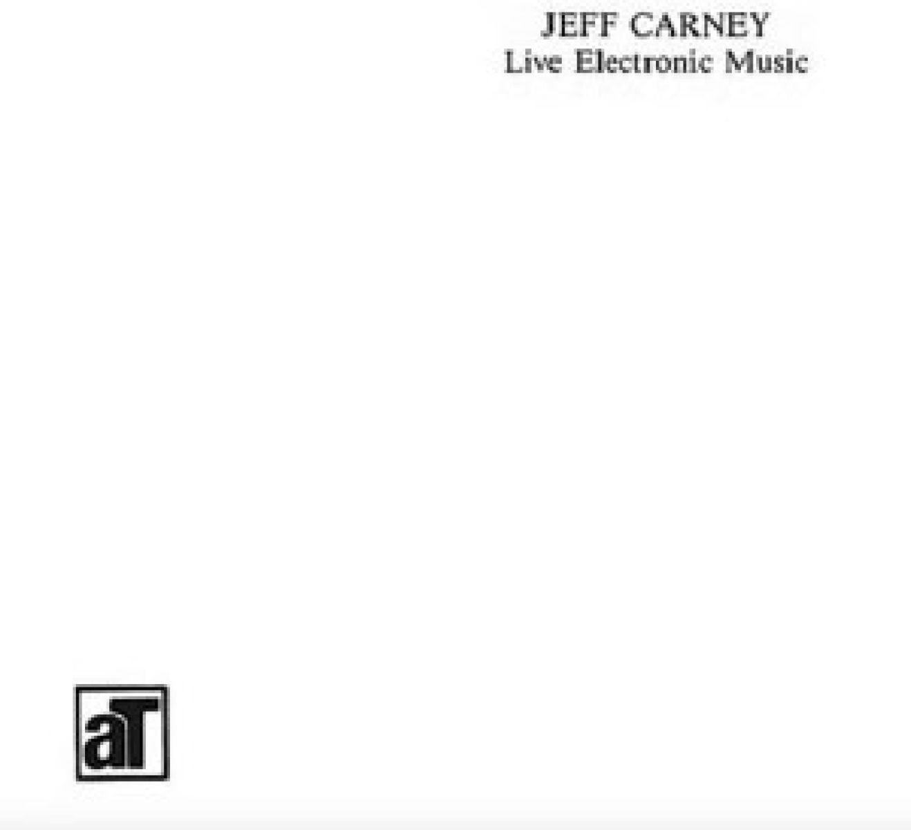 Afbeelding van Jeff Carney - Live Electronic Music