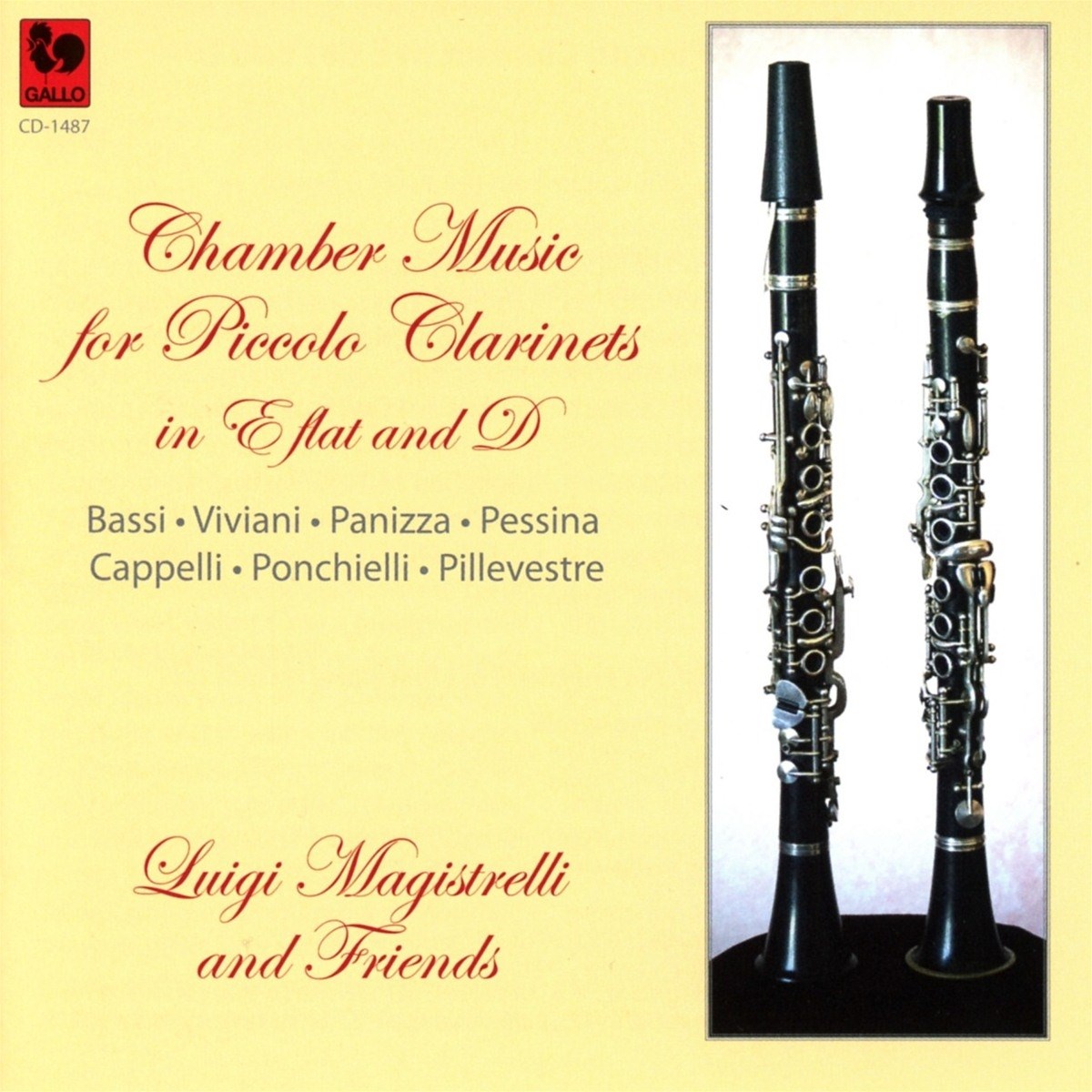 Afbeelding van Luigi Magistrelli And Friends - Chamber Music For Piccolo Clarinets In E Flat And D
