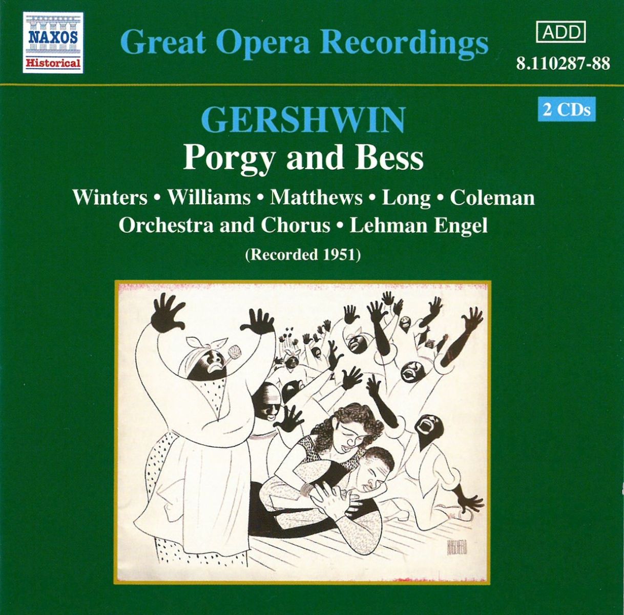 Afbeelding van Lawrence Winters, Camilla Williams, Avon Long, Lehman Engel - Gershwin: Porgy And Bess (1951)