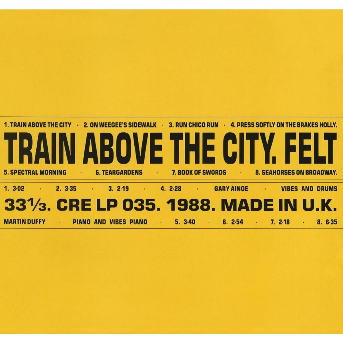 Afbeelding van Felt - Train Above The City