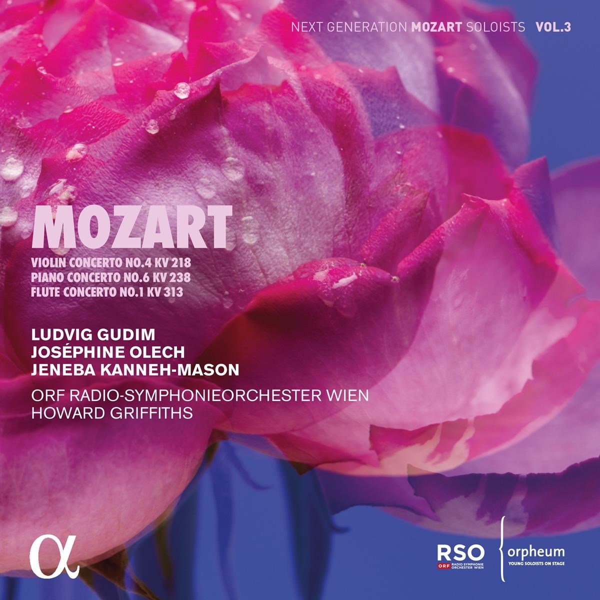 Afbeelding van Ludvig Gudim, Joséphine Olech, Jeneba Kanneh-Mason, ORF Radio-Symphonieorchester Wien, Howard Griffiths - Mozart: Violin Concerto No.4 KV 218 | Piano Concerto No.6 KV 238 | Flute Concerto No.1 KV 313