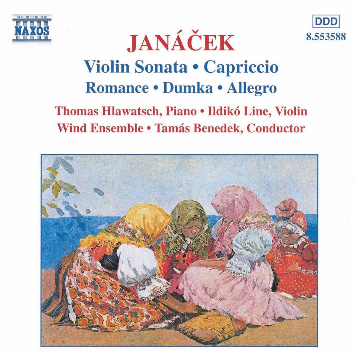Afbeelding van Thomas Hlawatsch, Ildikó Line, Wind Ensemble, Tamás Benedek - Janácek: Violin Sonata | Capriccio | Romance | Dumka | Allegro