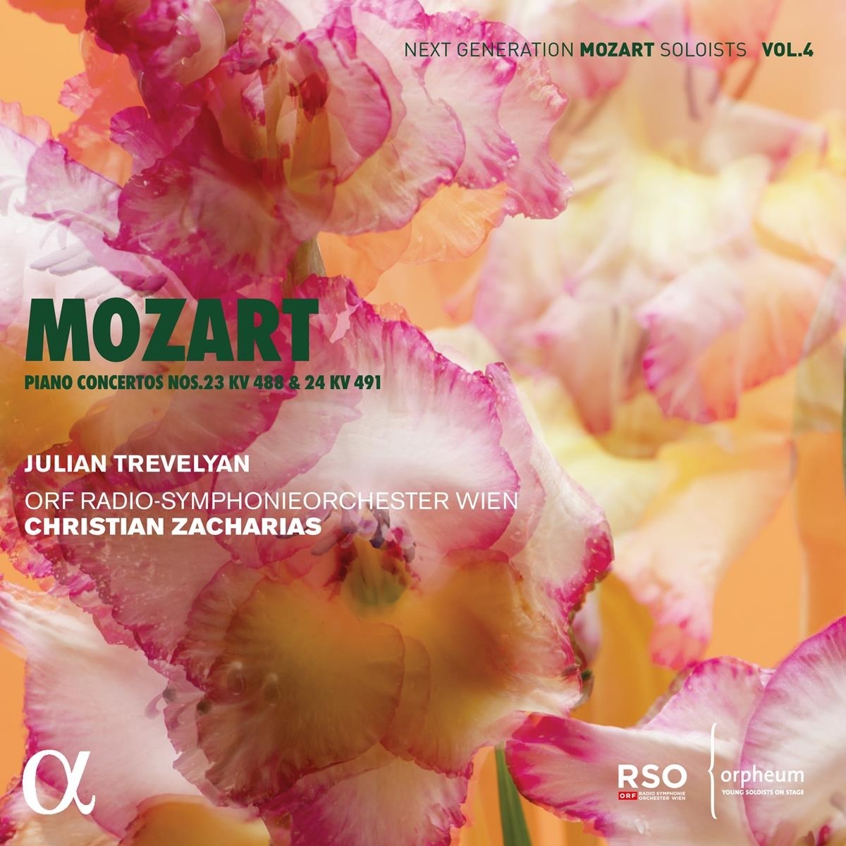 Afbeelding van Julian Trevelyan, ORF Radio-Symphonieorchester Wien, Christian Zacharias - Mozart: Piano Concertos Nos.23 KV 488 & 24 KV 491