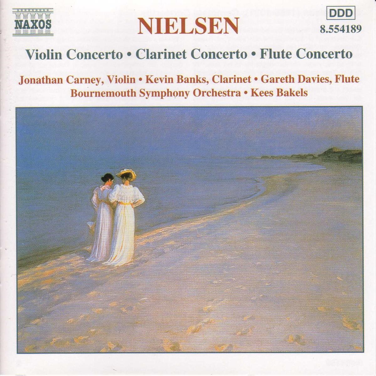 Afbeelding van Jonathan Carney, Kevin Banks, Gareth Davies, Bournemouth Symphony Orchestra, Kees Bakels - Nielsen: Concertos (Complete)