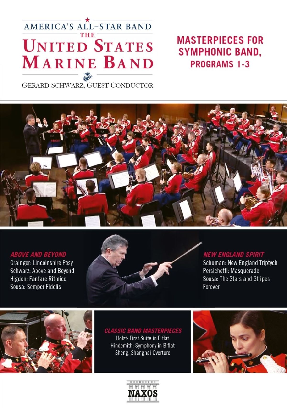 Gerard Schwarz The United States Marine Band - Masterpieces For Symphonic Band, Programs 1-3
