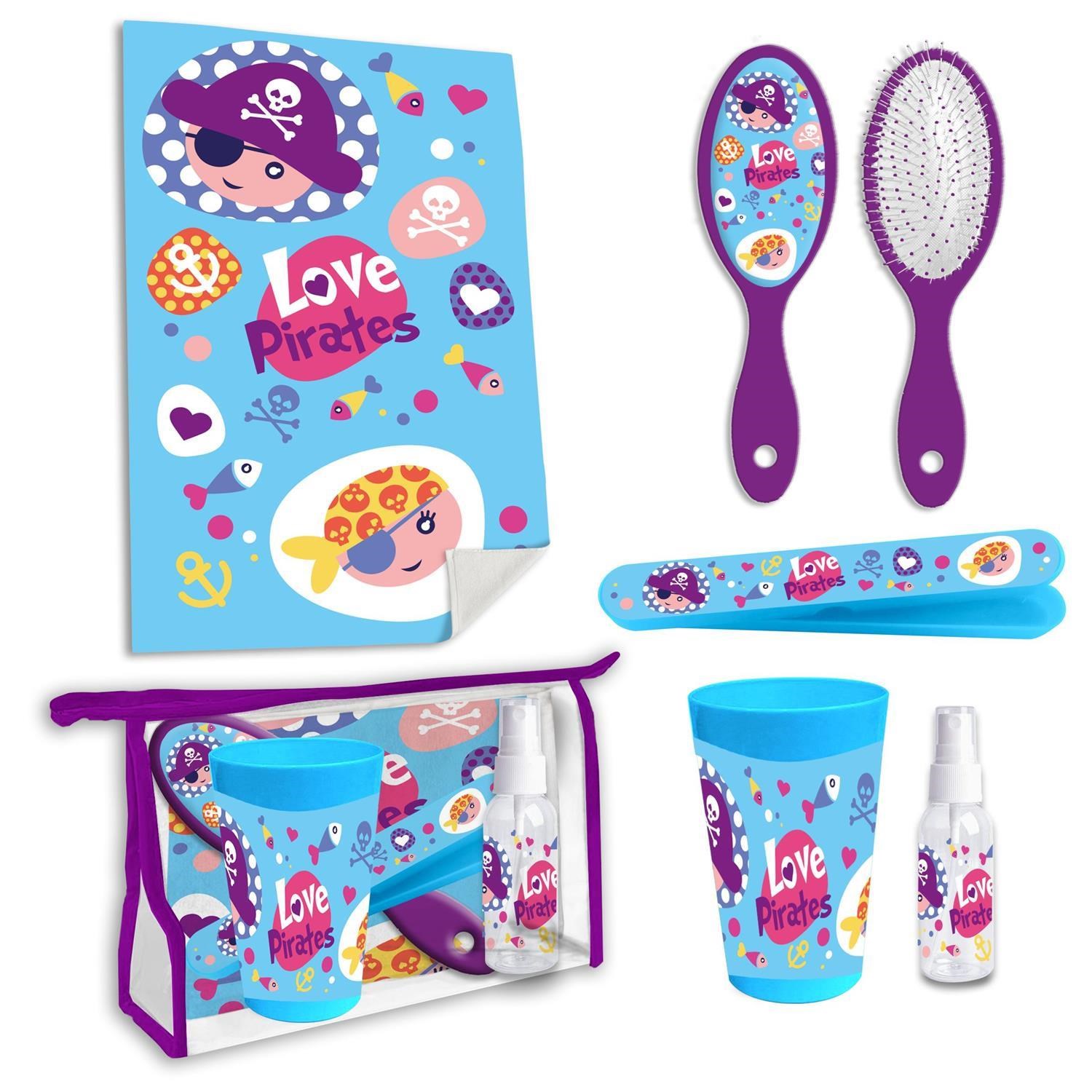 Piraten toilettas met accessoires (23 x 15 x 8 cm)