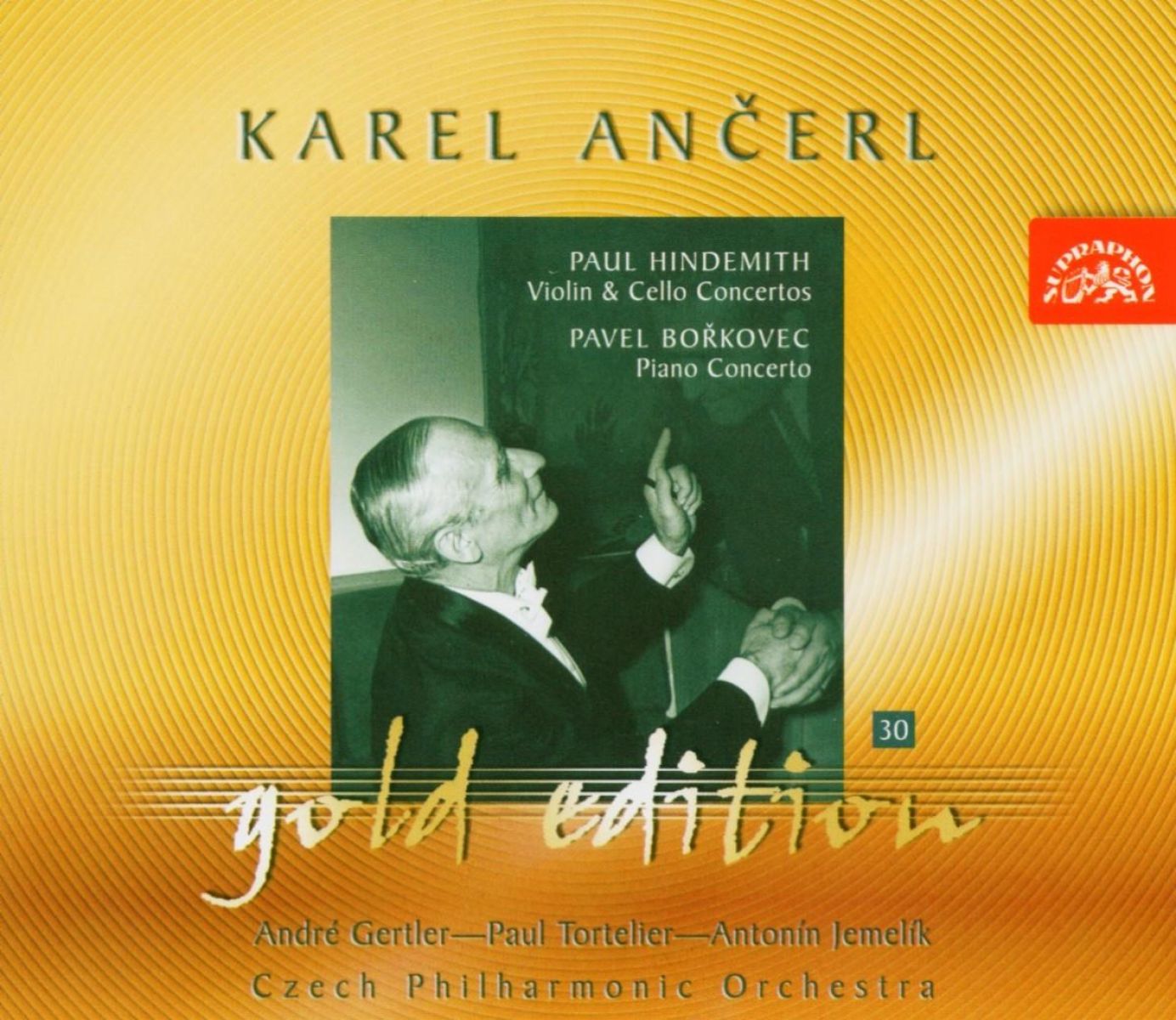 Czech Philharmonic Orchestra, Karel Ančerl - Ančerl Gold Edition 30. Hindemith: Violin & Cello Concertos - Borkovec: Piano Concerto