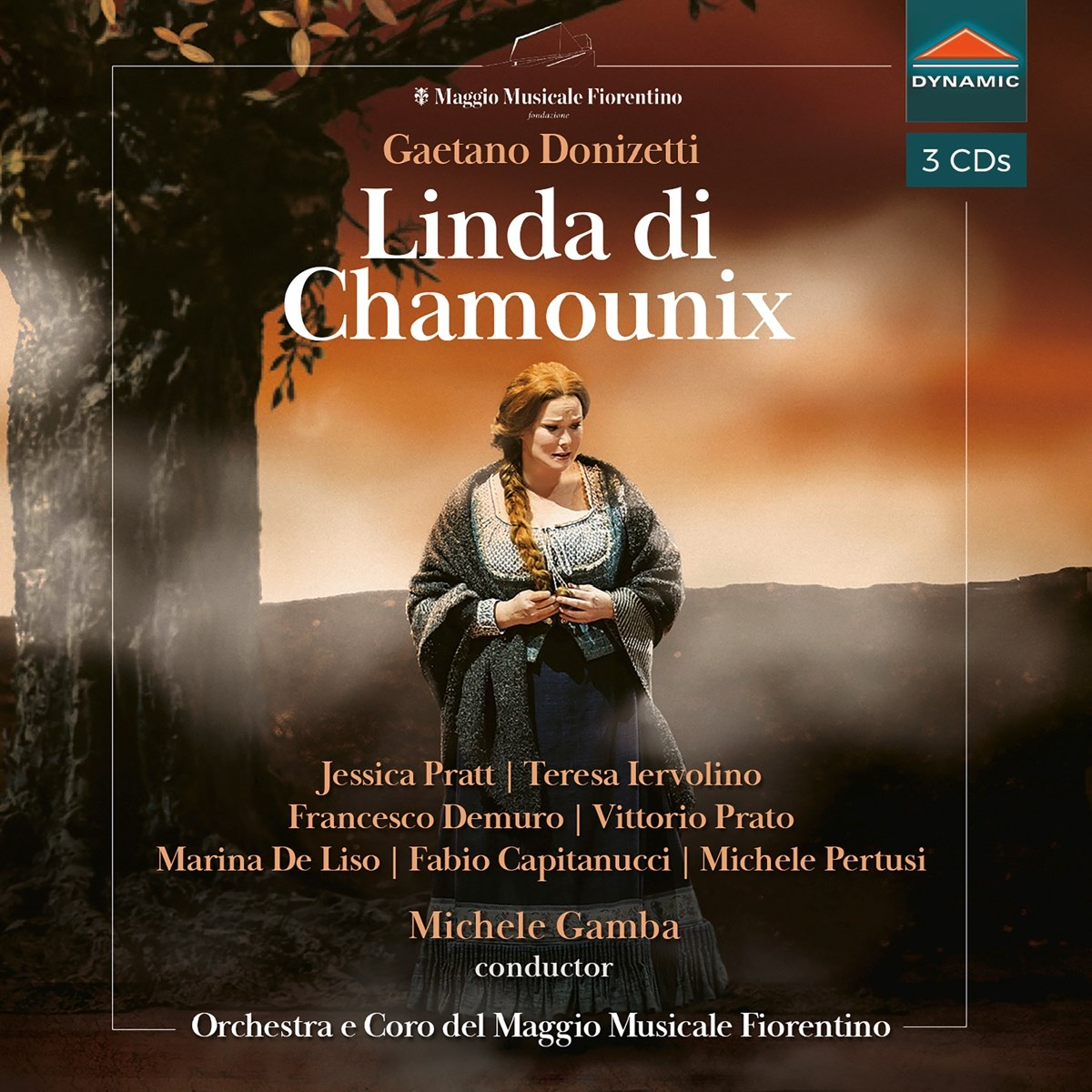 Afbeelding van Jessica Pratt, Teresa Iervolino, Francesco Demuru, Orchestra Del Maggio Musicale Fiorentino, Coro Del Maggio Musicale Fiorentino - Donizetti: Linda Di Chamounix