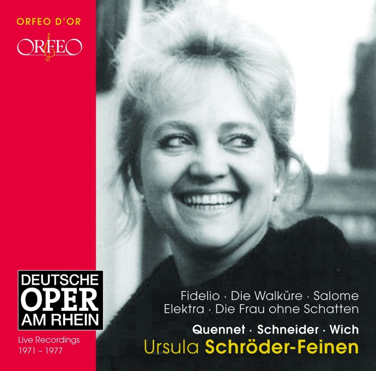 Afbeelding van Ursula Schröder-Feinen, Arnold Quennet, Peter Schneider, Günther Wich - Beethoven: Fidelio | Wagner: Die Walküre | Strauss: Salome - Elektra