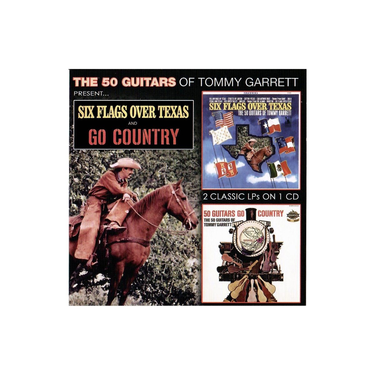 Afbeelding van Tommy Garrett - Six Flags Over Texas & 50 Guitars Go Country