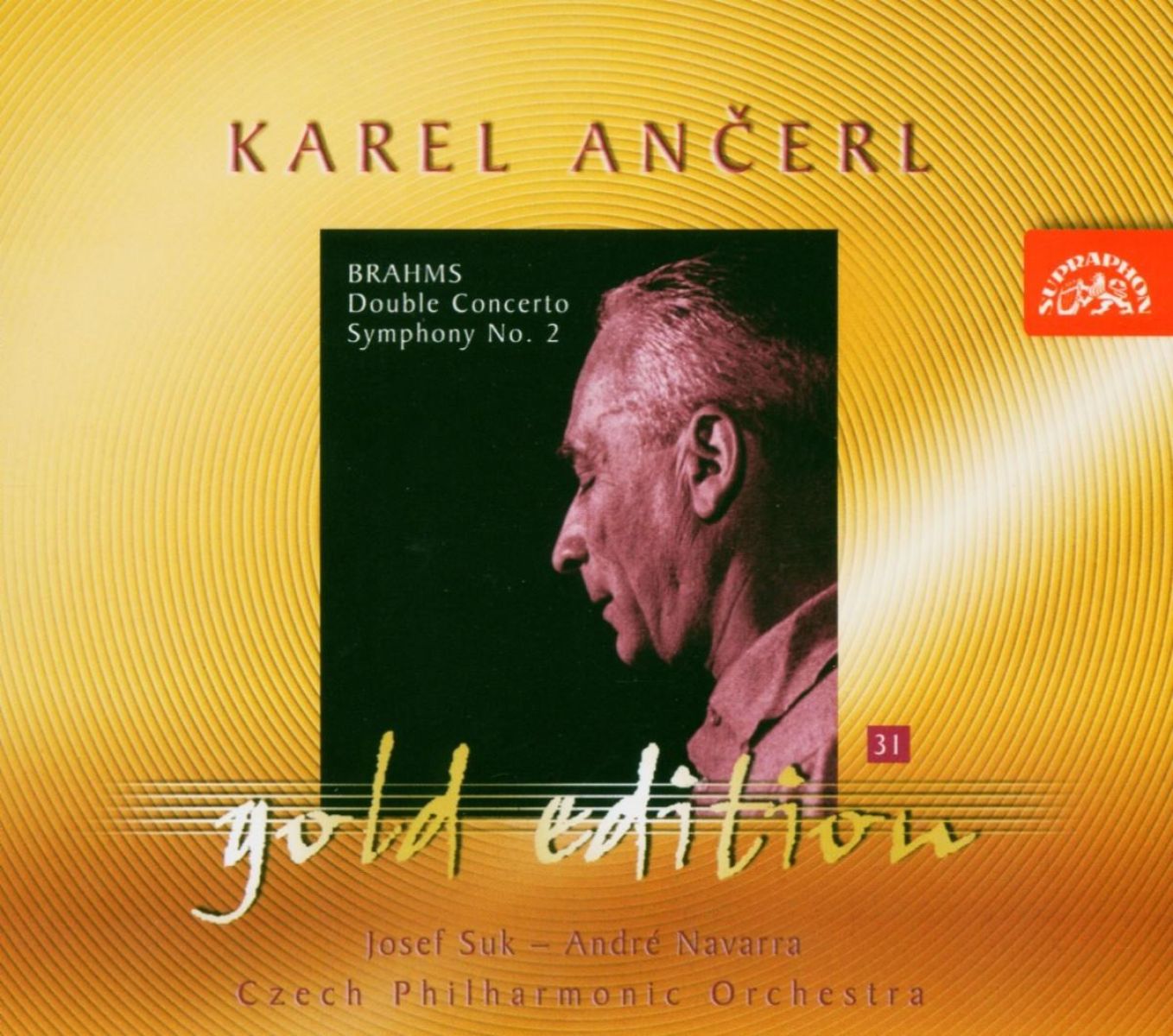 Afbeelding van Czech Philharmonic Orchestra, Karel Ančerl - Ancerl Gold Edition 31. Brahms: Double Concerto, Symphony No.2