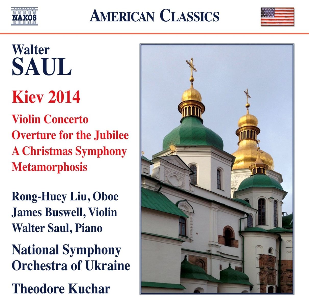 Afbeelding van National Symphony Orchestra Of Ukraine, Theodore Kuchar - Saul: Kiev 2014 | Violin Concerto | A Christmas Symphony | Metamorphosis