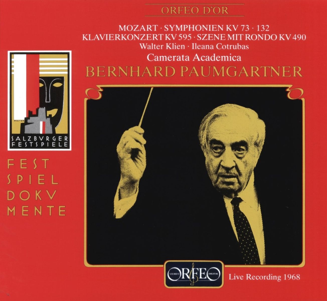 Ileana Cotrubas, Walter Klien, Camerata Academica, Bernard Paumgartner - Mozart: Symponien Kv73,132/Klavierkonzert Konzert/Szene Mit Rondo