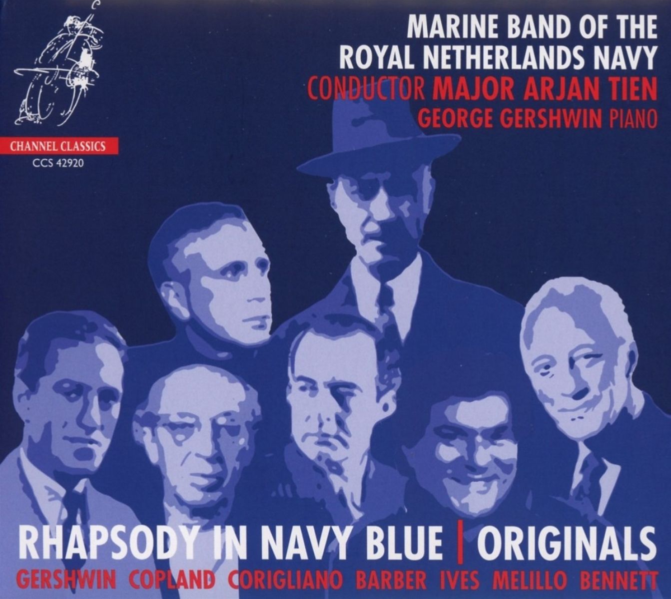 Afbeelding van George Gershwin, Marine Band Of The Royal Netherlands Navy, Arjan Tien - Rhapsody In Navy Blue