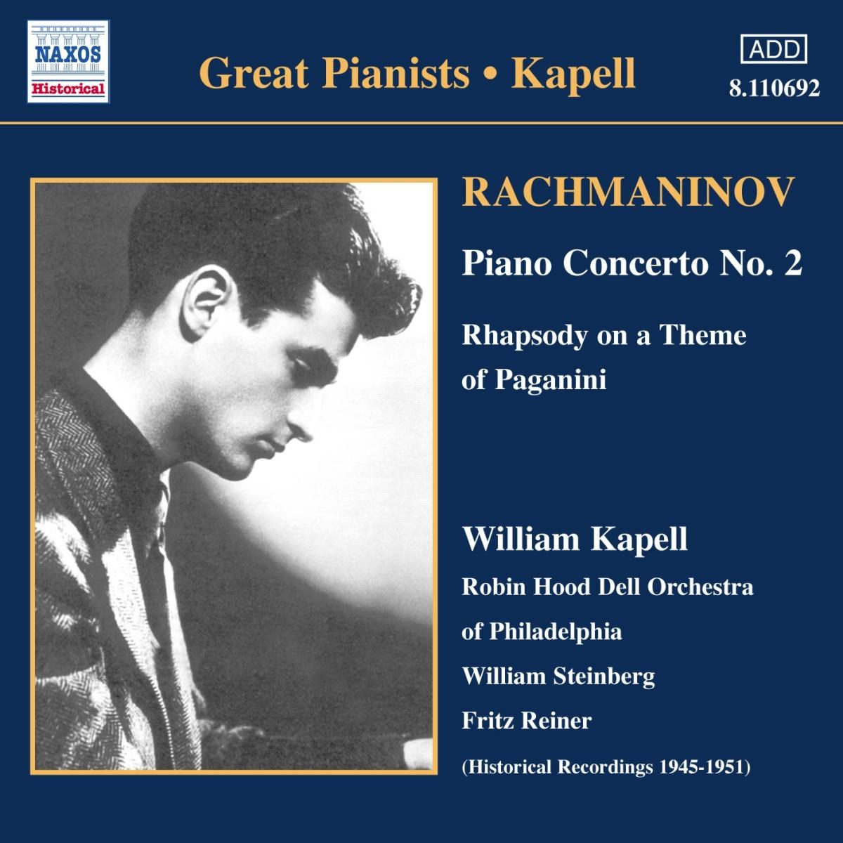 Afbeelding van William Kapell, Robin Hood Dell Orchestra Of Philadelphia, William Steinberg - Rachmaninov: Piano Concerto No.2