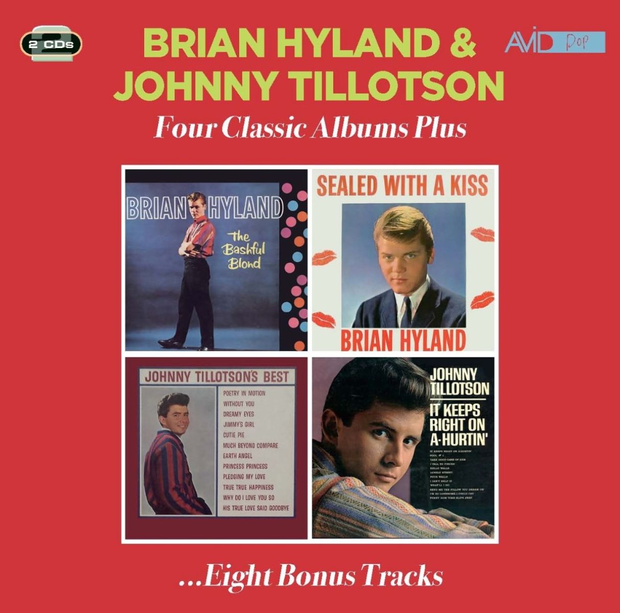 Afbeelding van Brian Hyland & Johnny Tillotson - Four Classic Albums Plus ...Eight Bonus Tracks