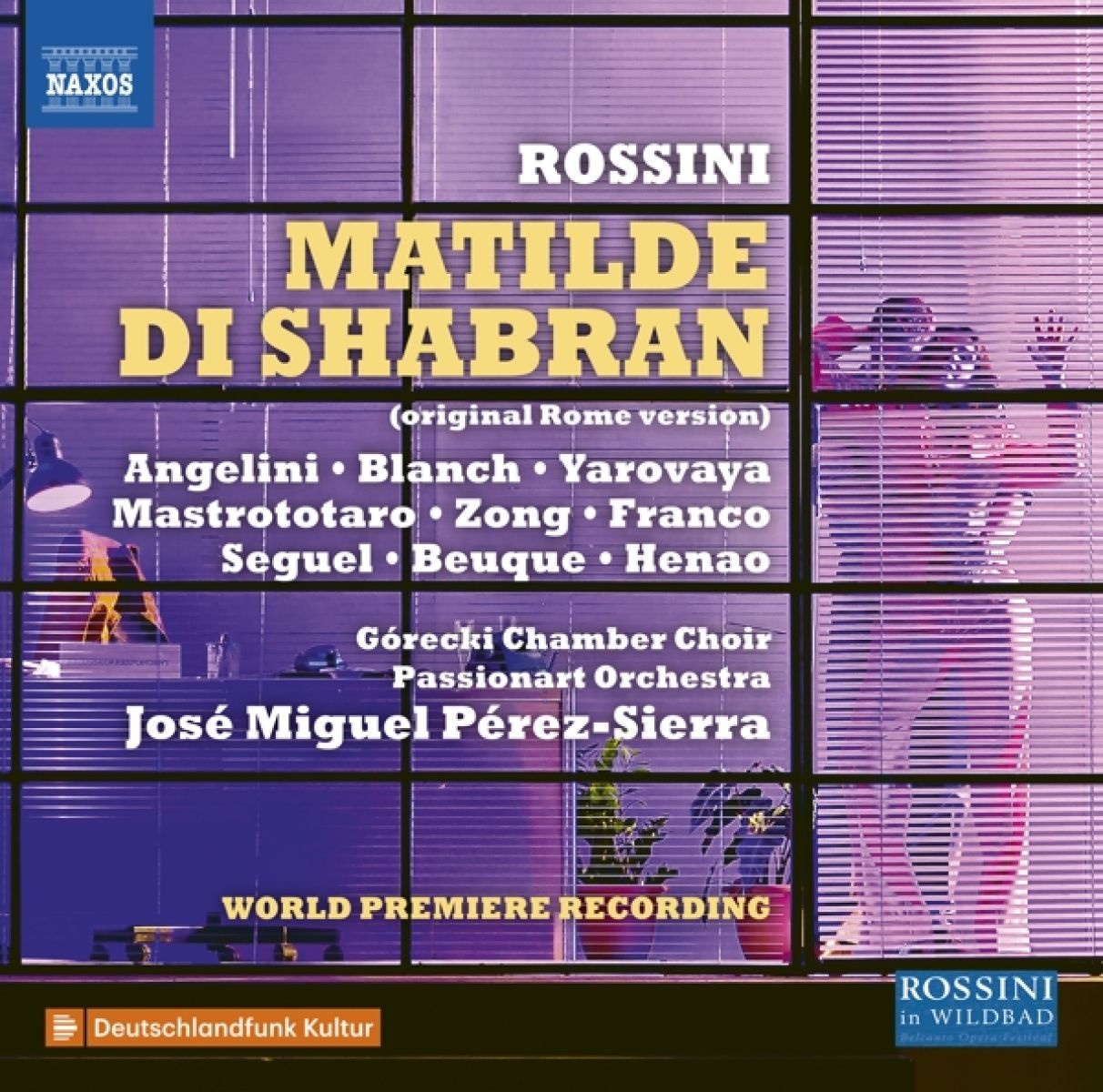 Afbeelding van Ricardo Seguel, Lamia Beuque, Julian Henao Gonzalez, Górecki Chamber Choir, Passionart Orchestra, José Miguel Pérez-Sierra - Rossini: Matilde Di Shabran (Original Rome Version)