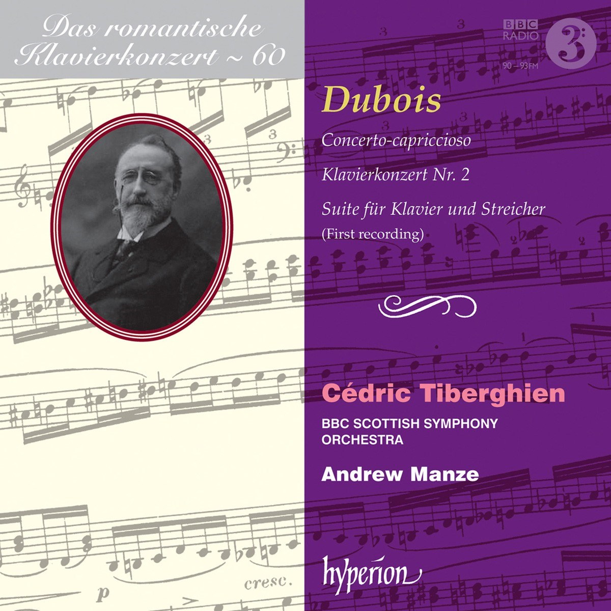Afbeelding van Cédric Tiberghien, BBC Scottish Symphony Orchestra, Andrew Manze - Dubois: Concerto-Capriccioso | Concerto No 2 | Suite For Piano & String Orchestra