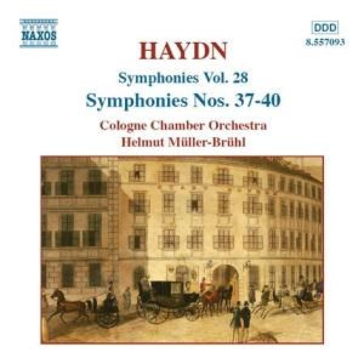 Afbeelding van Cologne Chamber Orchestra, Helmut Müller-Brühl - Haydn: Symphonies 37 - 40 (Volume 28)
