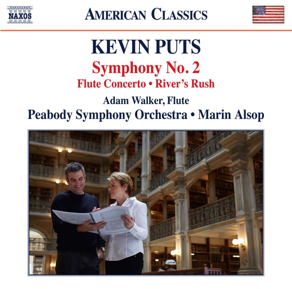Adam Walker & Peabody Symphony Orchestra, Marin Alsop - Puts: Symphony No.2/Flute Concerto