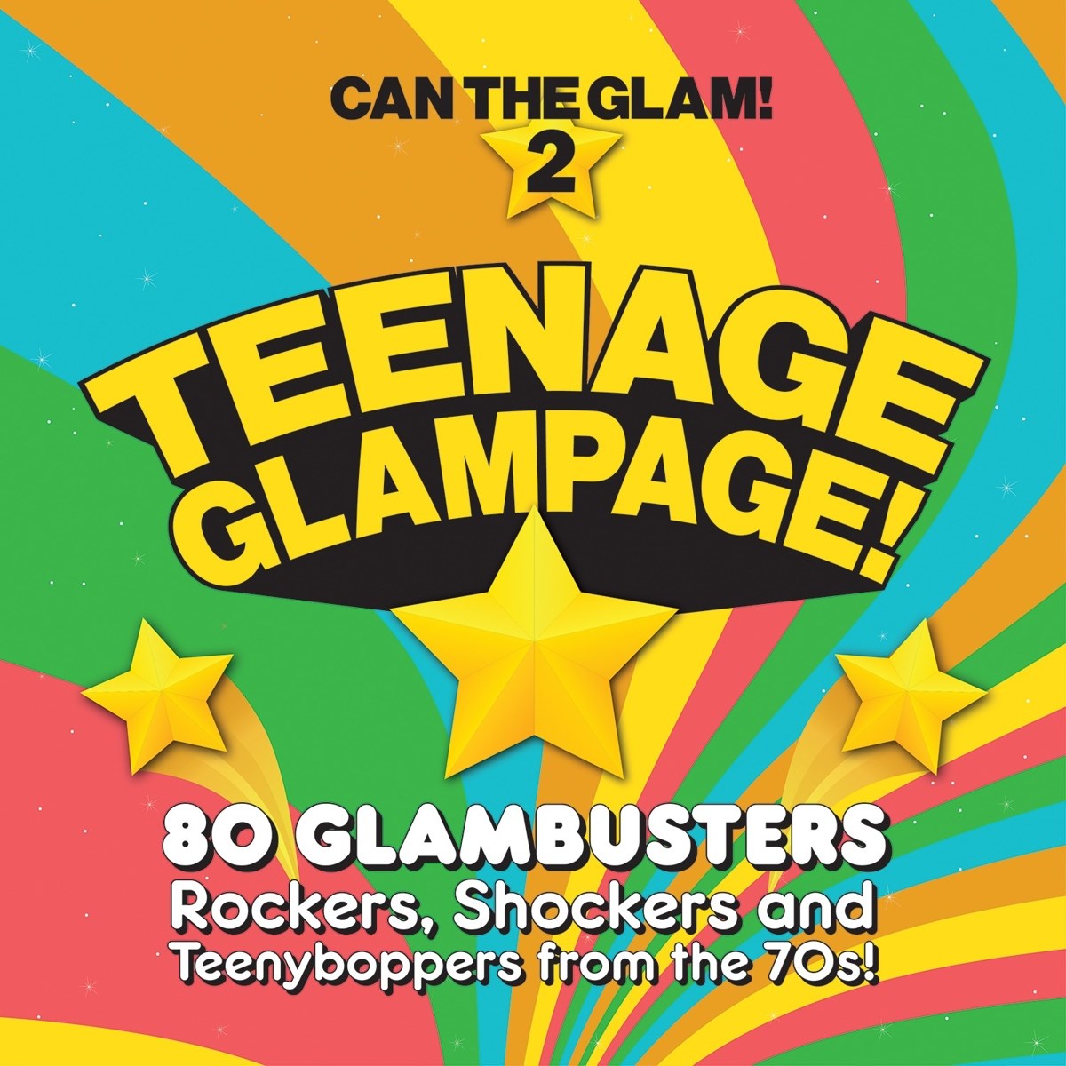 Afbeelding van Various Artists - Teenage Glampage! (80 Glambusters Rockers, Shockers And Teenyboppers From The 70's!)