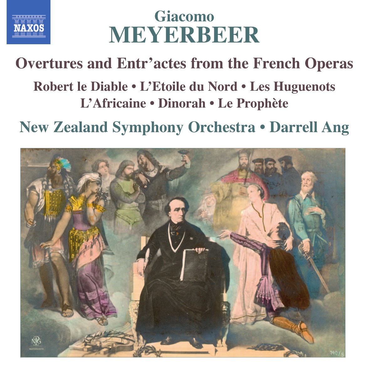 Afbeelding van New Zealand Symphony Orchestra, Darrell Ang - Meyerbeer: Overtures And Entr'actes From The French Operas