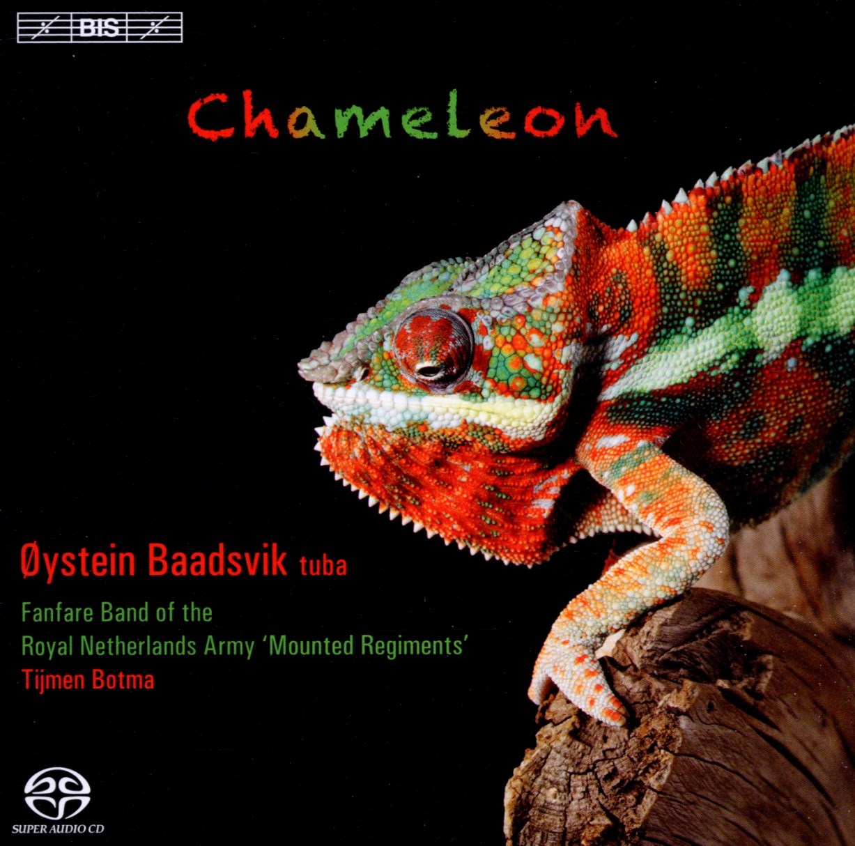 Afbeelding van Øystein Baadsvik, Fanfarekorps Koninklijke Landmacht, Tijmen Botma - Goorhuis: Chameleon - Music For Tuba And Fanfare