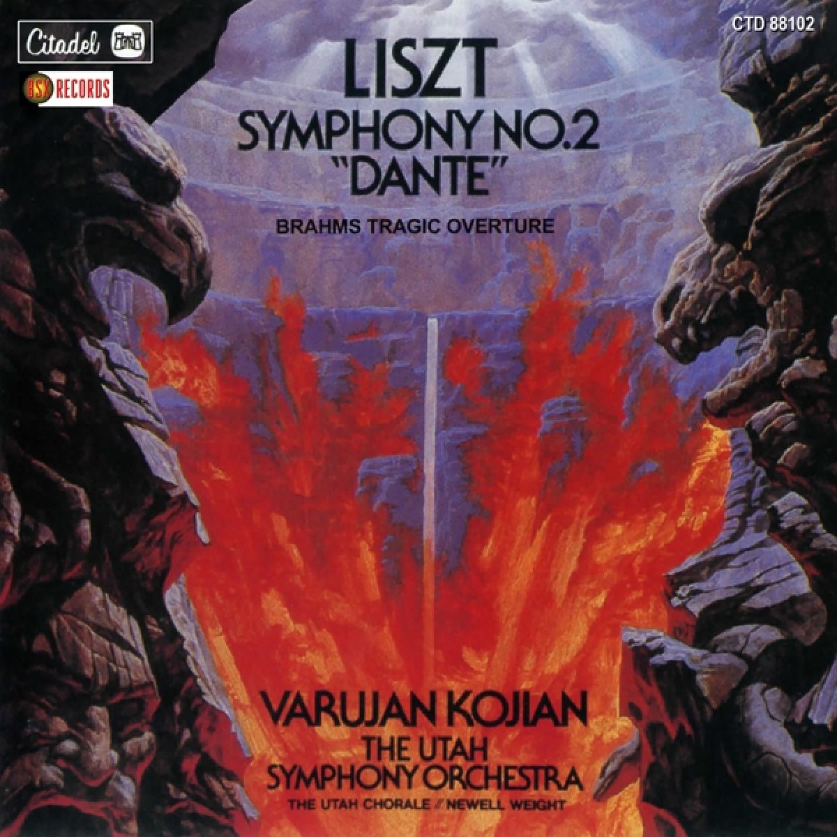 Afbeelding van Utah Symphony Orchestra, Varujan Kojian, Utah Choral - Liszt: Symphony No. 2 'Dante'/Brahms: Tragic Overture