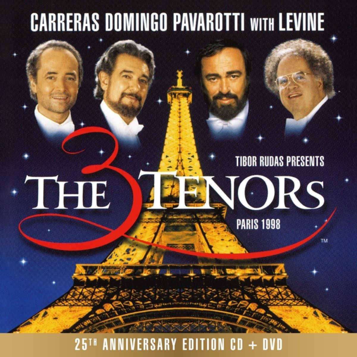 Afbeelding van José Carreras, Placido Domingo, Luciano Pavarotti With James Levine - The Three Tenors - Paris 1998