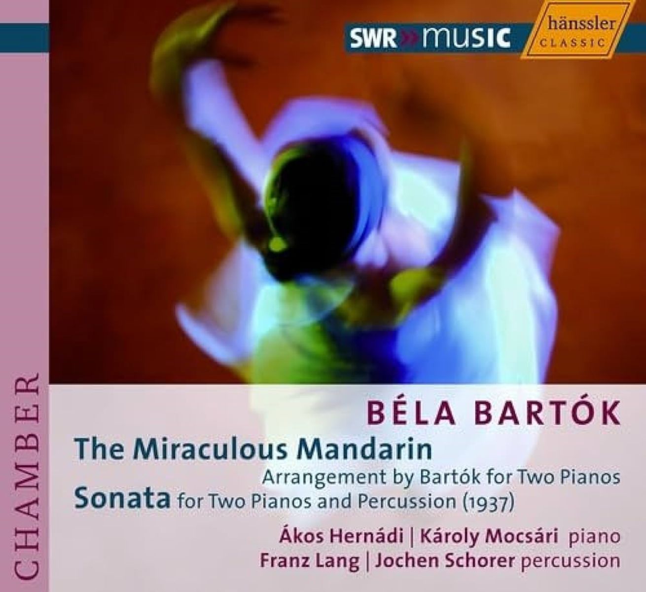Afbeelding van Franz Lang, Jochen Schorer, Akos Hernádi, Károly Mocsári - Bartók: The Miraculous Mandarin | Sonata For Two Pianos And Percusssion