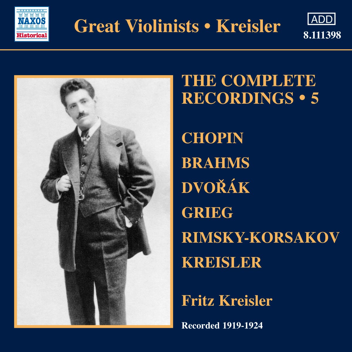 Afbeelding van Victor Symphony Orchestra, Josef Pasternack, Carl Lamson - Kreisler, The Complete Recordings 5