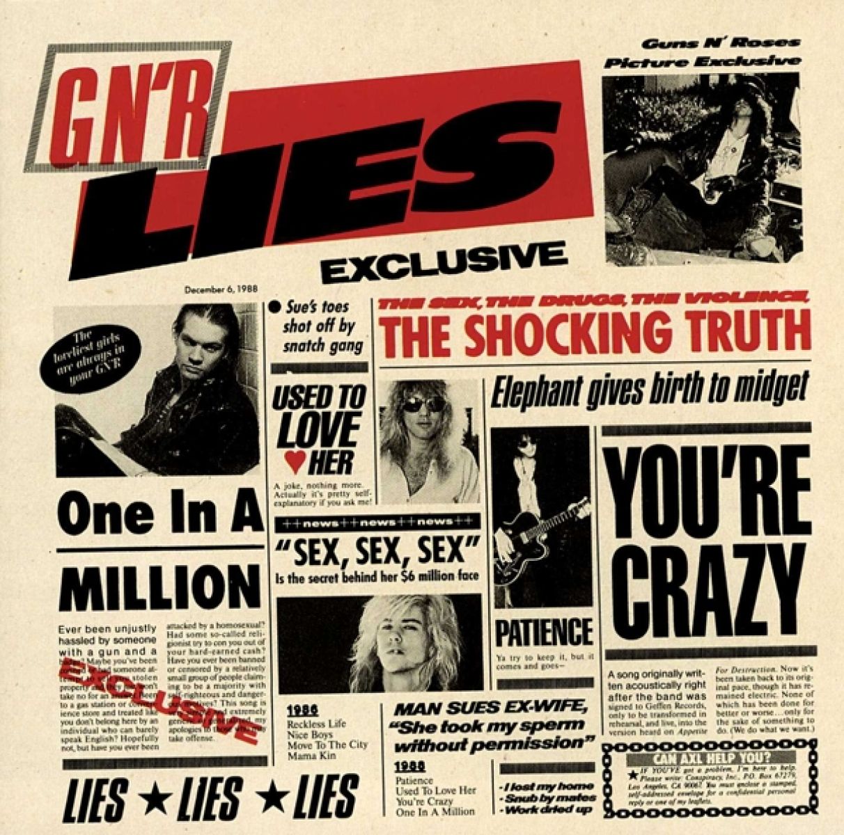 Afbeelding van Guns N' Roses - G N' R Lies