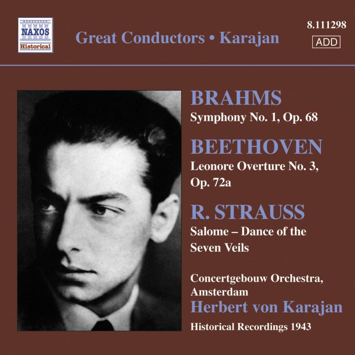 Afbeelding van Royal Concertgebouw Orchestra, Herbert Von Karajan - Symphony No.1