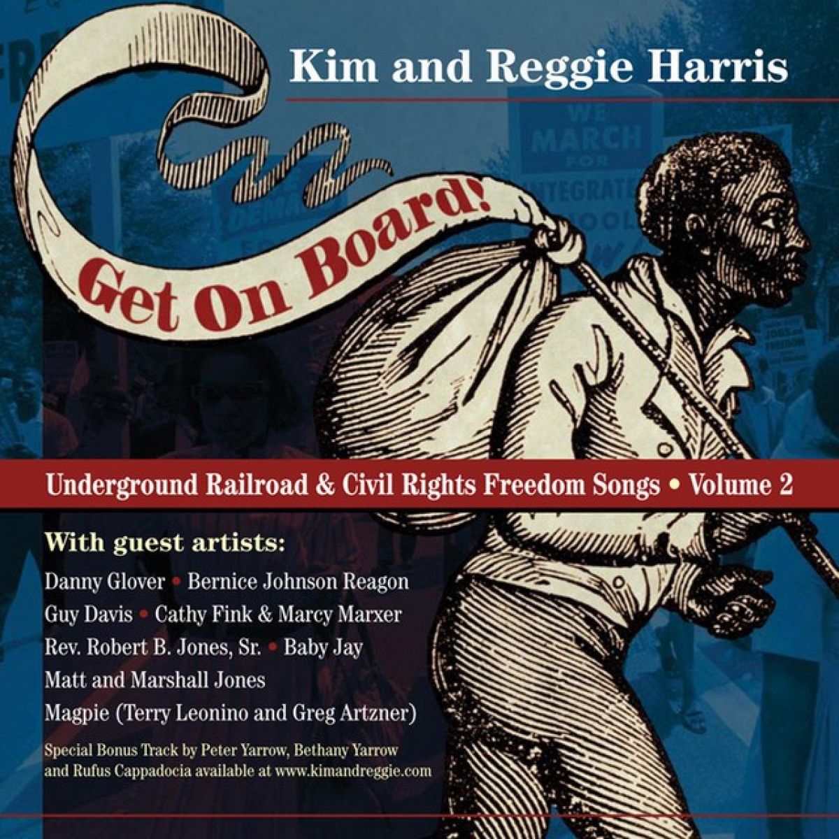 Afbeelding van Kim & Reggie Harris - Get On Board! Underground Railroad & Civil Rights Freedom Songs, Volume 2